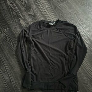 🍍 Athleta Studio Side Slit CYA Sweatshirt Womens Small Black Thumbholes🍍sz LG